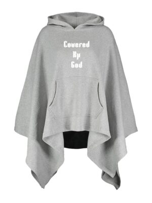 Covered By God Poncho (Grey)