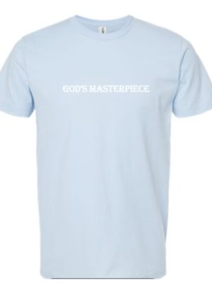 God's Masterpiece Unisex Light Blue T-Shirt